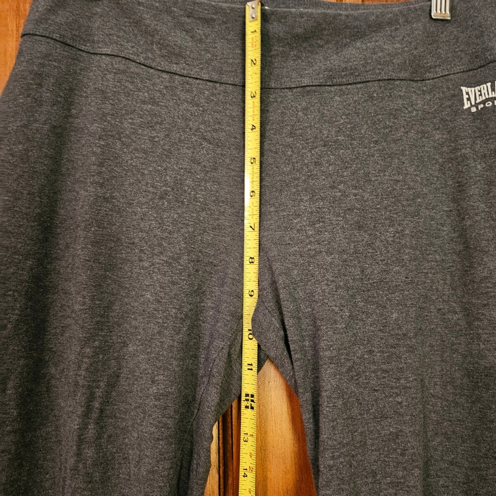 Everlast Sport Womens Gray Cropped Yoga Pants Capri Leggings Charcoal Large L - Picture 2 of 5